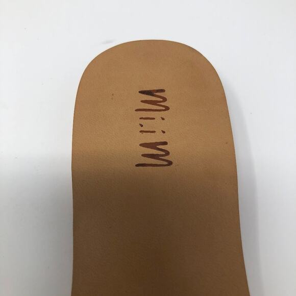 Mi.iM Cross-Hatch Golden Slip On Sandals Size 8 Slides Party Night Out Summer - Picture 3 of 10